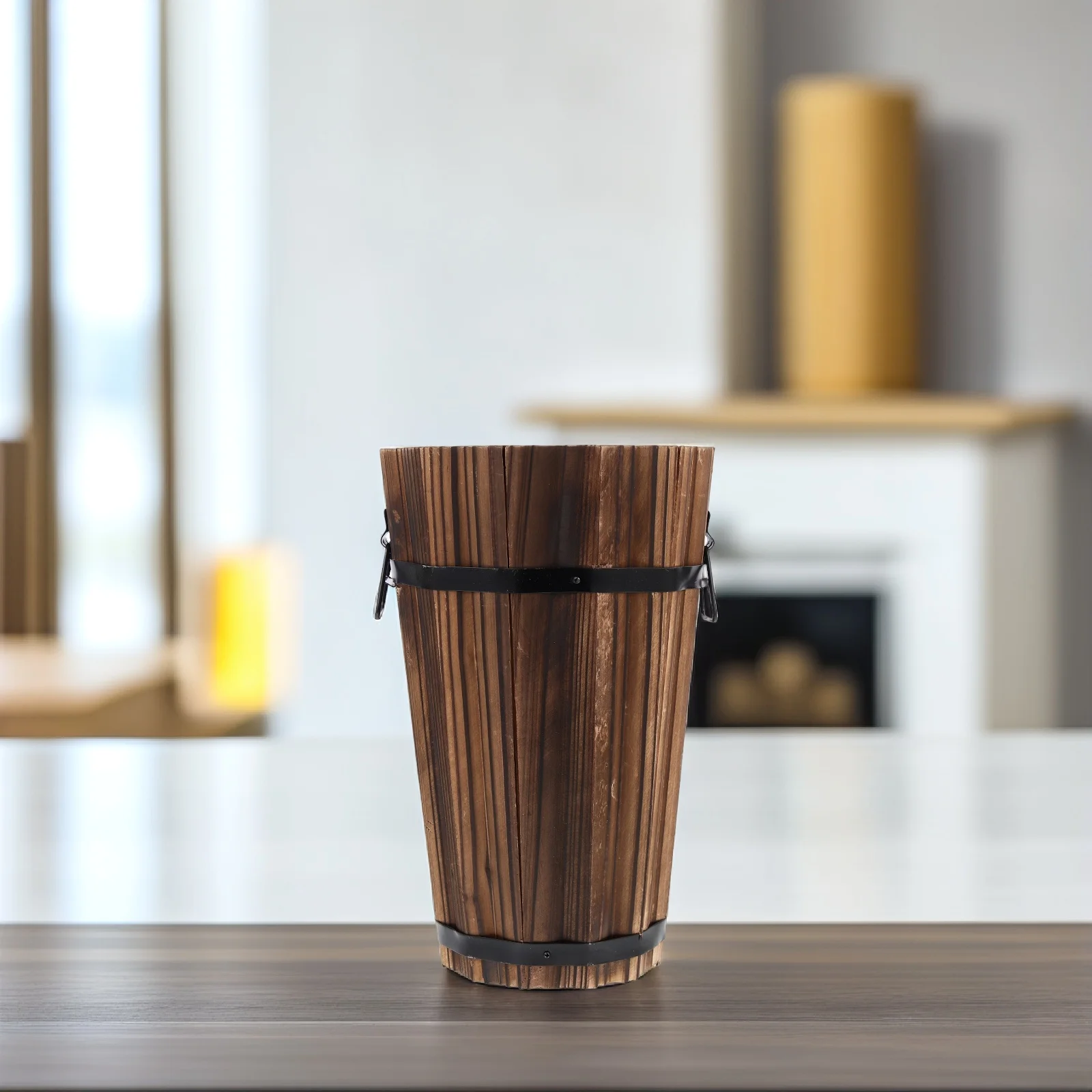 Retro Flower Pot Carbonized Wood Planter Small Bucket Garden Balcony Courtyard Office Plant Container Storage Wooden
Retro Flower Pot Carbonized Wood Planter Small Bucket Garden Balcony Courtyard Office Plant Container Storage Wooden