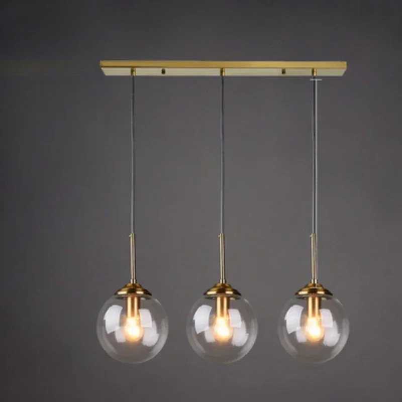 Nordic restaurant single head metal ring pendant lights modern living room bedroom bedside glass ball
Nordic restaurant single head metal ring pendant lights modern living room bedroom bedside glass ball