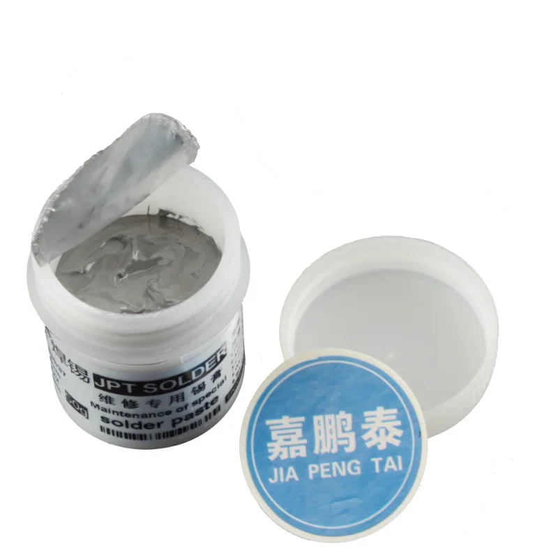 JPT 50g BGA CPU LED Original Solder Tin Paste 183℃ Melting Point Welding Flux Soldering Cream Sn63/Pb37 Repair Rework
JPT 50g BGA CPU LED Original Solder Tin Paste 183℃ Melting Point Welding Flux Soldering Cream Sn63/Pb37 Repair Rework