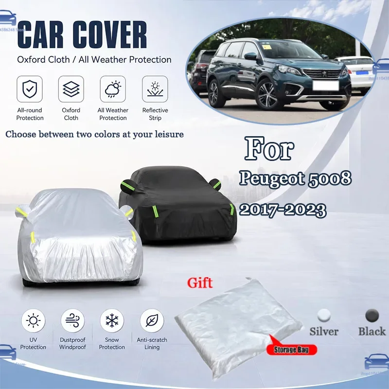Suitable for Peugeot 5008 2017-2023 All Weather Oxford Car Cover Waterproof Anti Hail UV Protection Snow Dust Reflective Strip O
Suitable for Peugeot 5008 2017-2023 All Weather Oxford Car Cover Waterproof Anti Hail UV Protection Snow Dust Reflective Strip O