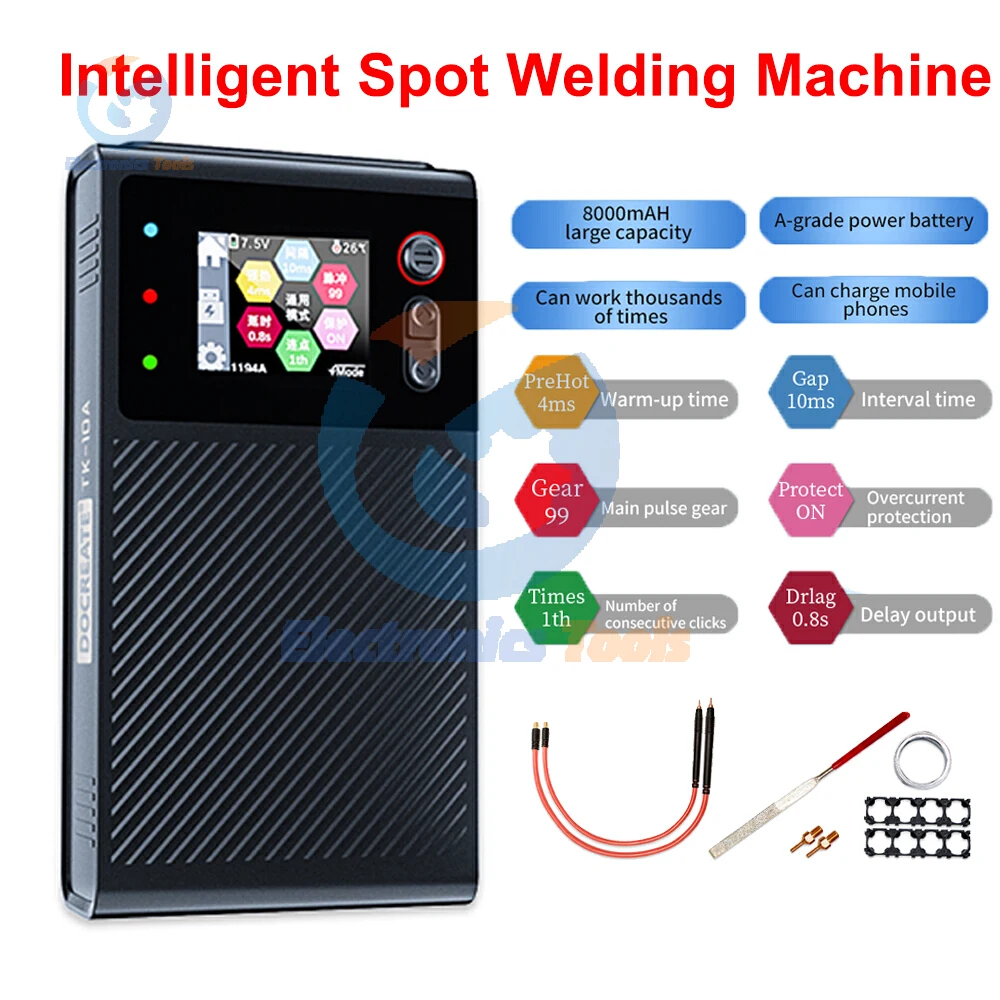 99-speed Adjust Intelligent Spot Welding Machine Dual Pulse Spot Welding 1200A Max Welding for 18650/21650 Lithium Battery
99-speed Adjust Intelligent Spot Welding Machine Dual Pulse Spot Welding 1200A Max Welding for 18650/21650 Lithium Battery