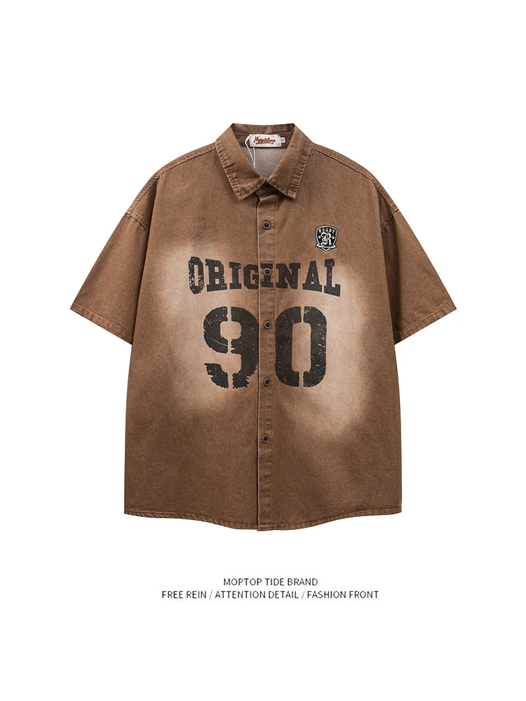 Mr. WH American Retro Distressed Denim Short Sleeve Shirt Women Summer Loose Casual Atmosphere Versatile Shirt Polyester Fiber
Mr. WH American Retro Distressed Denim Short Sleeve Shirt Women Summer Loose Casual Atmosphere Versatile Shirt Polyester Fiber