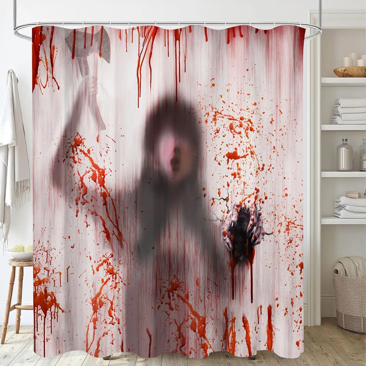 Scary Blood Splatter Horror Shower Curtain Polyester Waterproof Bathroom Liners Halloween Gothic Decor Shower Curtain Liner
Scary Blood Splatter Horror Shower Curtain Polyester Waterproof Bathroom Liners Halloween Gothic Decor Shower Curtain Liner