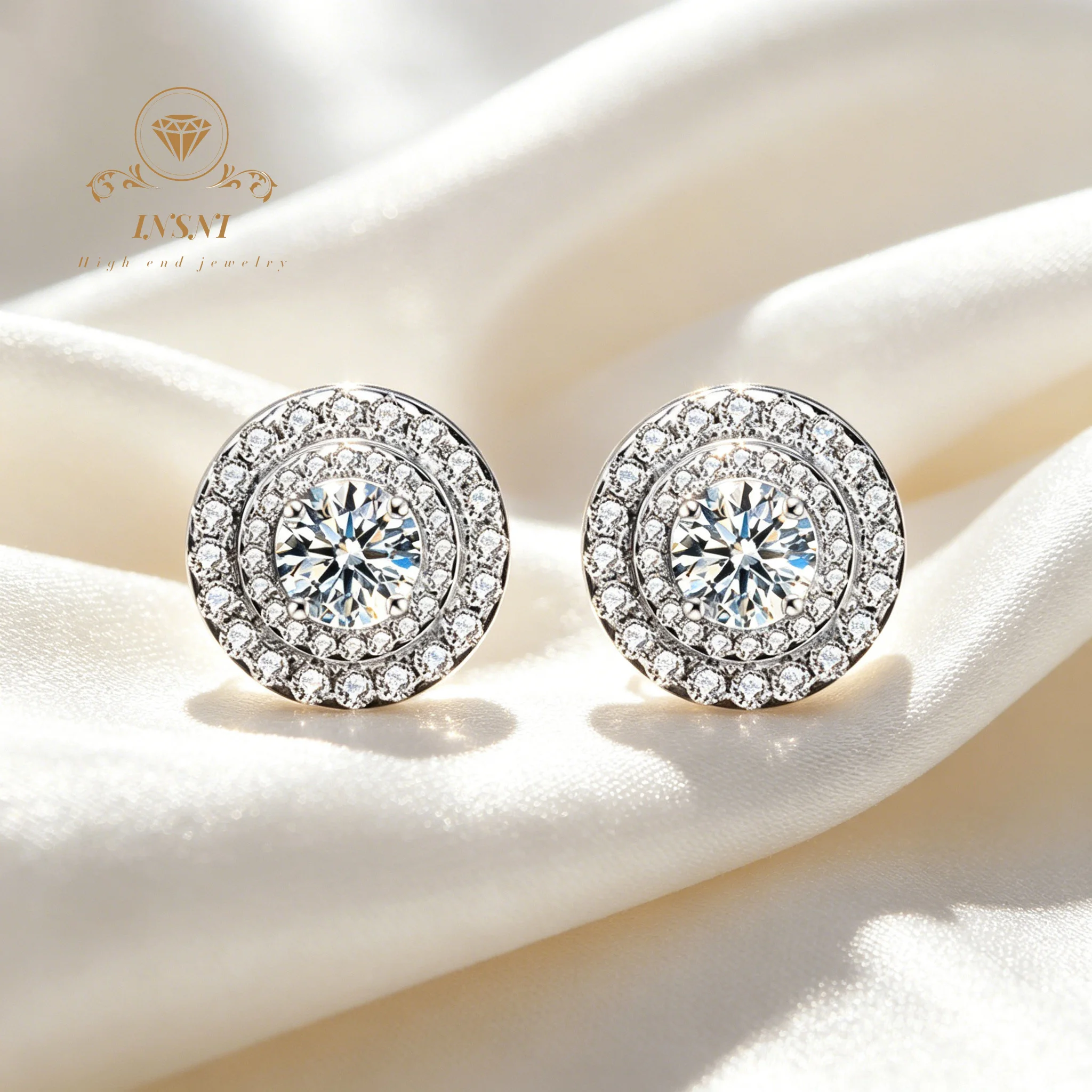 Mozambican Round Full Diamond Stud Earrings 925 Silver Simple Temperament Ear Jewelry Light Luxury Affordable Jewelry Gift
Mozambican Round Full Diamond Stud Earrings 925 Silver Simple Temperament Ear Jewelry Light Luxury Affordable Jewelry Gift
