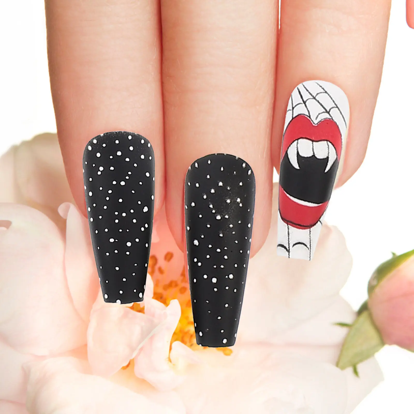 48 Pcs False Nails Goth Press on Full Coverage Tips Artificial Medium Length Fake
48 Pcs False Nails Goth Press on Full Coverage Tips Artificial Medium Length Fake