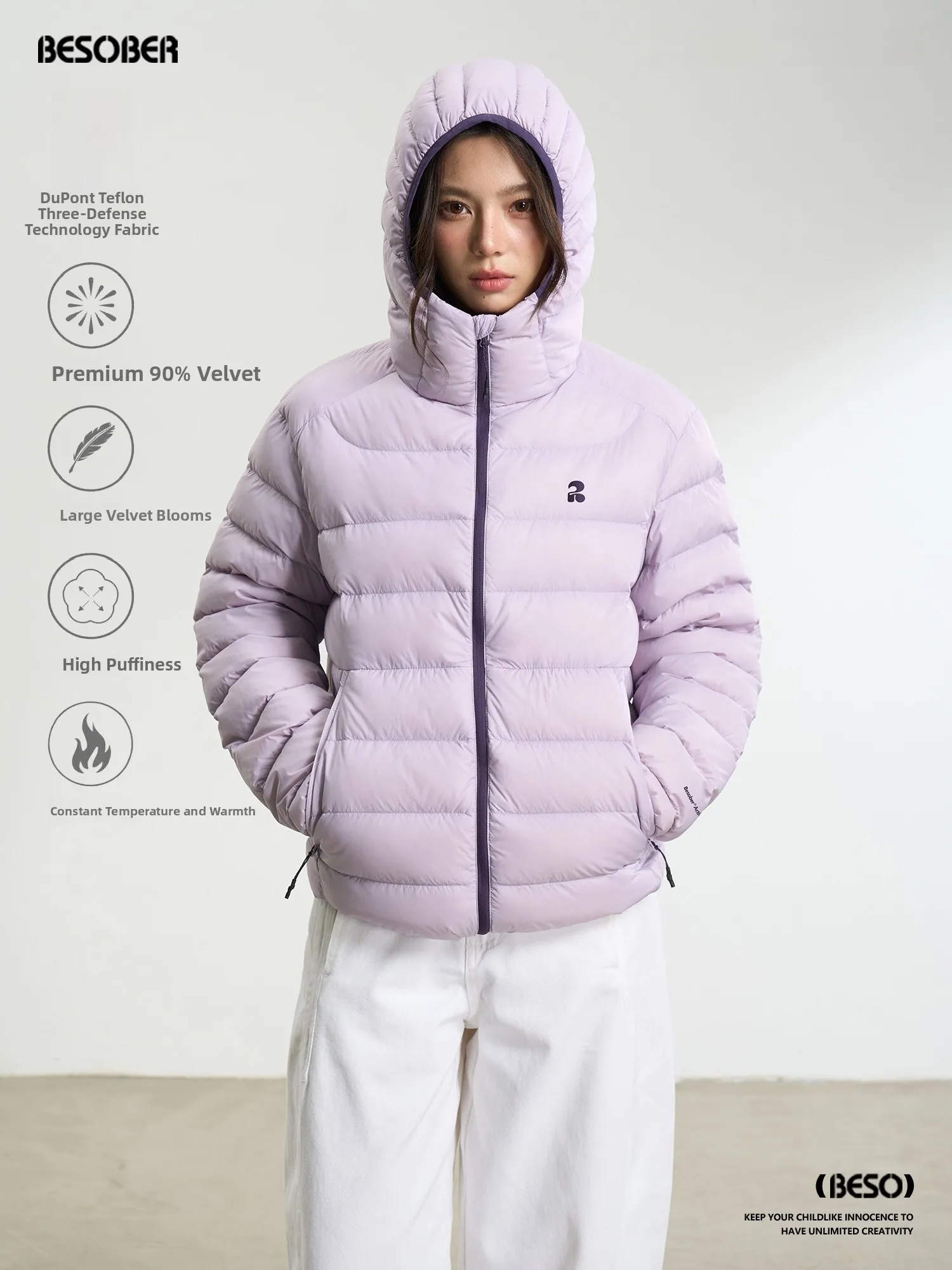 BESOBER оригинальное фиолетовое цветное новое национальное стенд 90, белое зимнее пальто с капюшоном и ребристой внутренней частью Jaet
BESOBER оригинальное фиолетовое цветное новое национальное стенд 90, белое зимнее пальто с капюшоном и ребристой внутренней частью Jaet