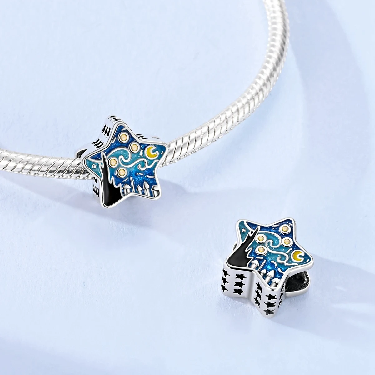 925 Sterling Silver Charm Bead Star Pentagram Starry Sky Fit Bracelet Diy For Woman Jewelry
925 Sterling Silver Charm Bead Star Pentagram Starry Sky Fit Bracelet Diy For Woman Jewelry