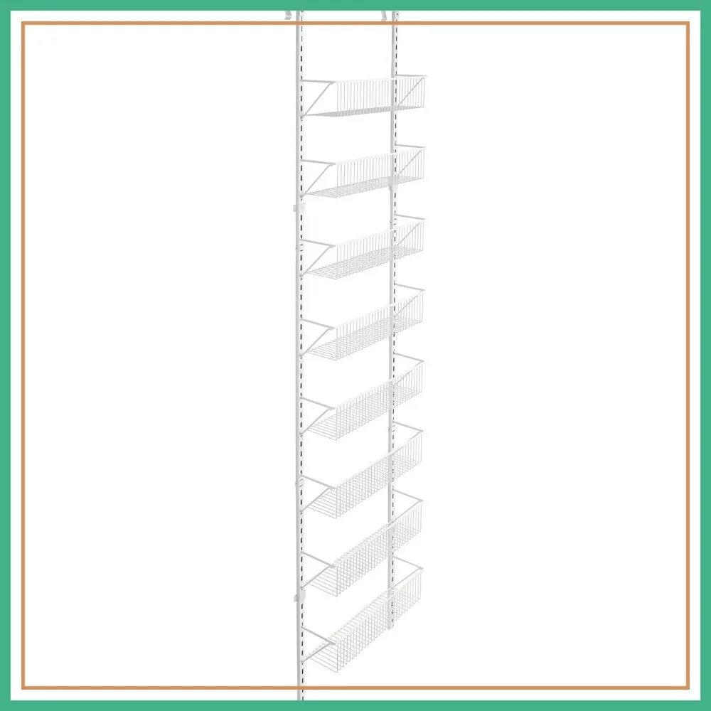 Adjustable 8-Basket Wall or Door Organizer, 6.6x18x77.3 Inch, White
Adjustable 8-Basket Wall or Door Organizer, 6.6x18x77.3 Inch, White