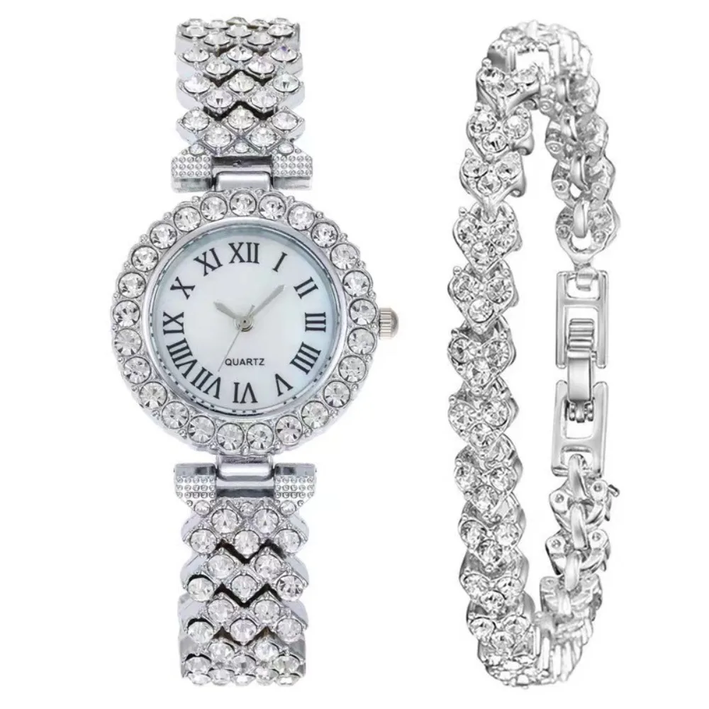 Trendy Luxury Women's Wristwatch Silver Exquisite Rhinestone Quartz Watches Elegant Jewelry Design Rose Gold Watch Accessories
Trendy Luxury Women's Wristwatch Silver Exquisite Rhinestone Quartz Watches Elegant Jewelry Design Rose Gold Watch Accessories