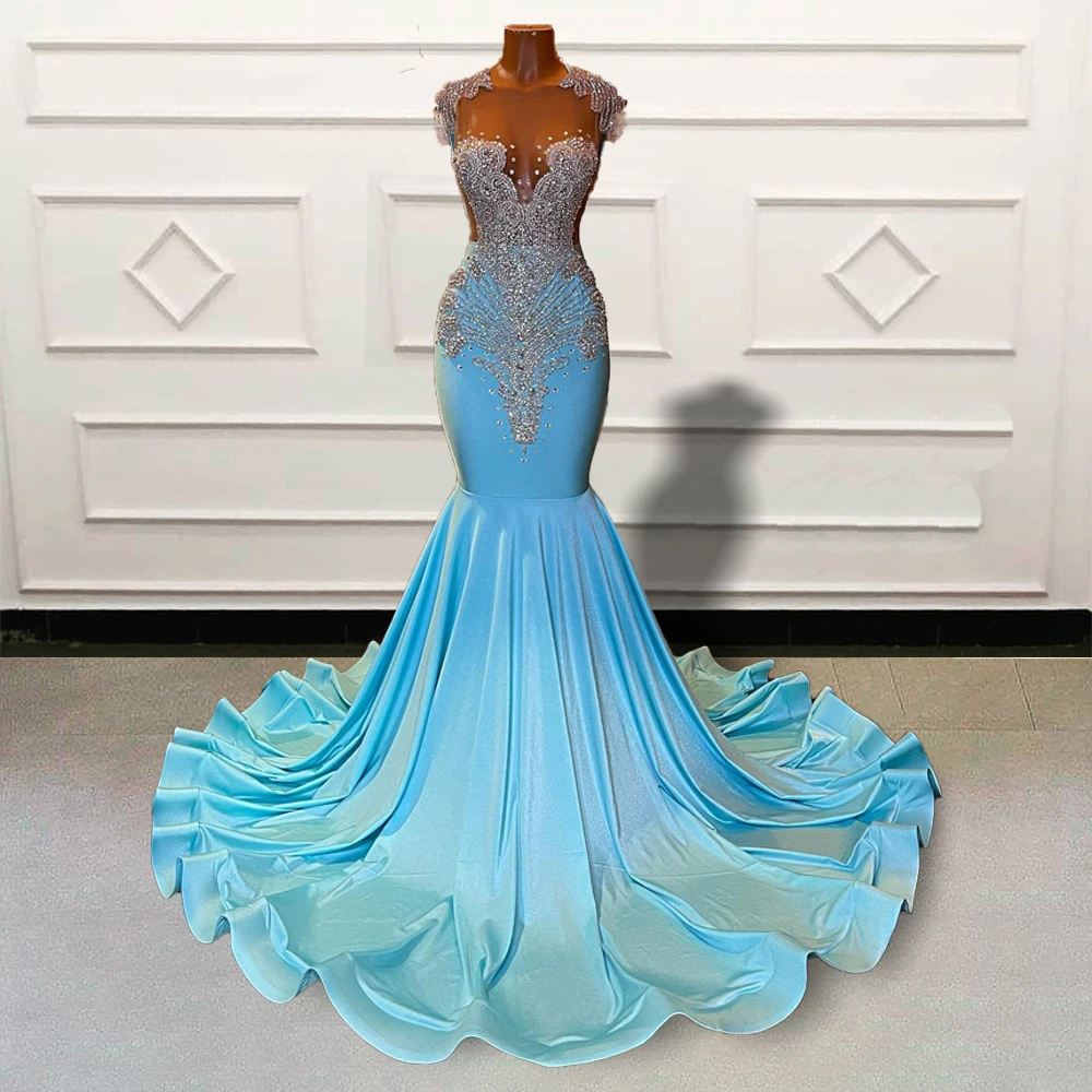 Gltter Beaded Diamond Rhinestone Black Girls Mermaid Long Prom Dresses 2025 Sexy Backless Women Formal Evening Gown Customized
Gltter Beaded Diamond Rhinestone Black Girls Mermaid Long Prom Dresses 2025 Sexy Backless Women Formal Evening Gown Customized