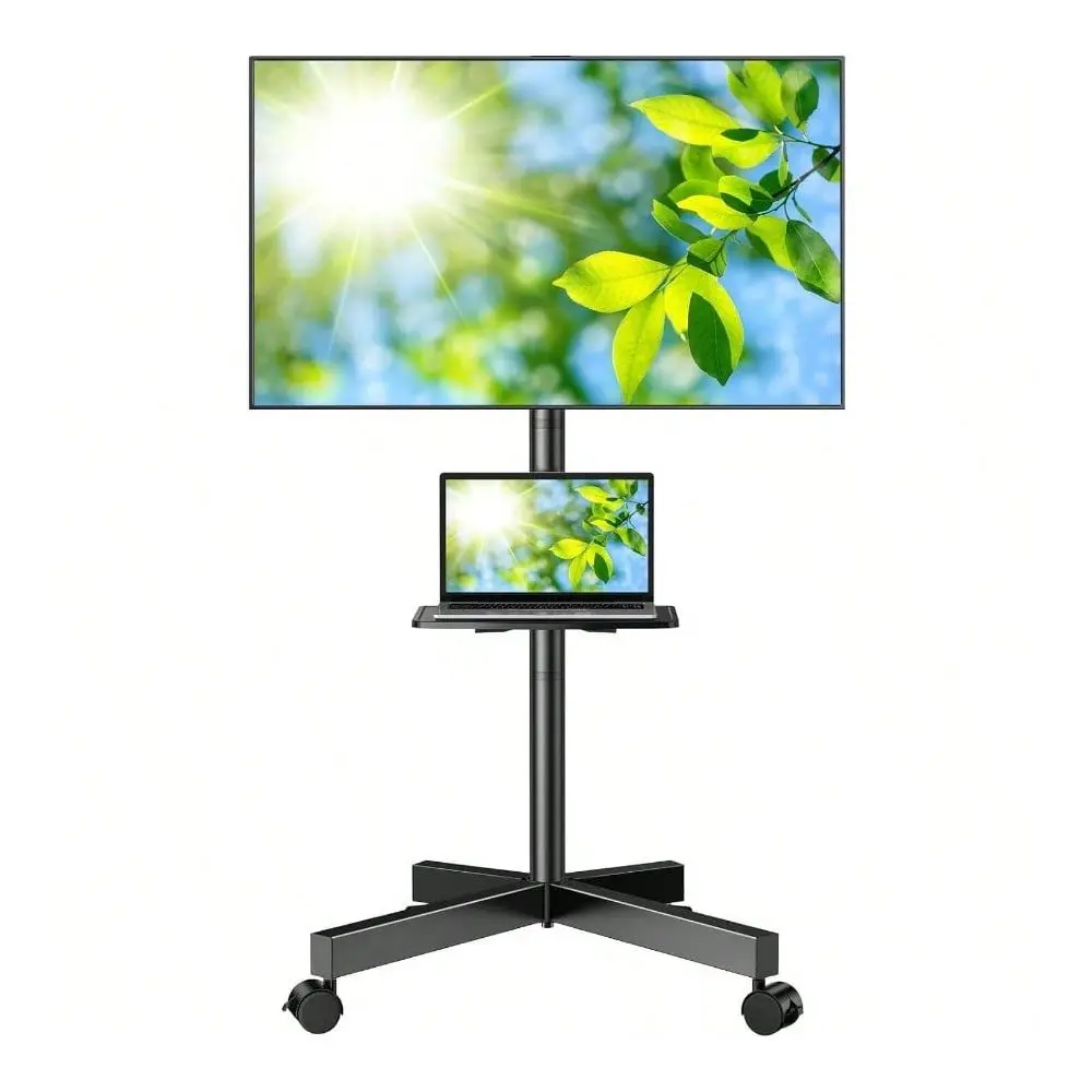 TV Stand For 2360 Inch LCD LED Flat Curved Screen TVs, Tilt TV Cart Holds To 88Lbs, Portable TV Stand With Laptop Shelf, Rol
TV Stand For 2360 Inch LCD LED Flat Curved Screen TVs, Tilt TV Cart Holds To 88Lbs, Portable TV Stand With Laptop Shelf, Rol