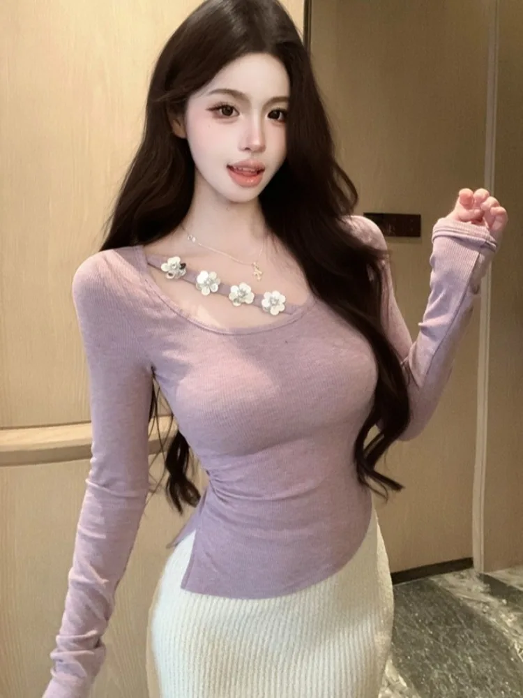 Sweet Purple Knitted Sweater with Beads U-Neck Winter Slim Fit Base Shirt for Women Commute Style Pear Body Type Long Sleeve
Sweet Purple Knitted Sweater with Beads U-Neck Winter Slim Fit Base Shirt for Women Commute Style Pear Body Type Long Sleeve