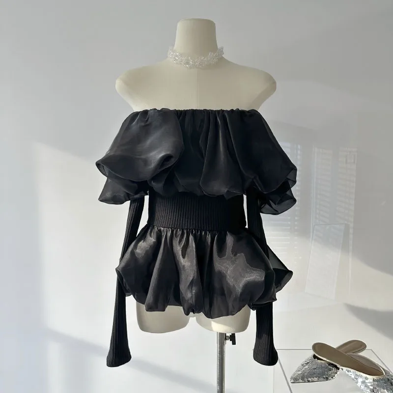 Korean Fashion Off-the-shoulder Shirt For Women Elegant Fall Sexy Casual Party Blouse Chic Y2K Elegant Short Shirts Blous
Korean Fashion Off-the-shoulder Shirt For Women Elegant Fall Sexy Casual Party Blouse Chic Y2K Elegant Short Shirts Blous