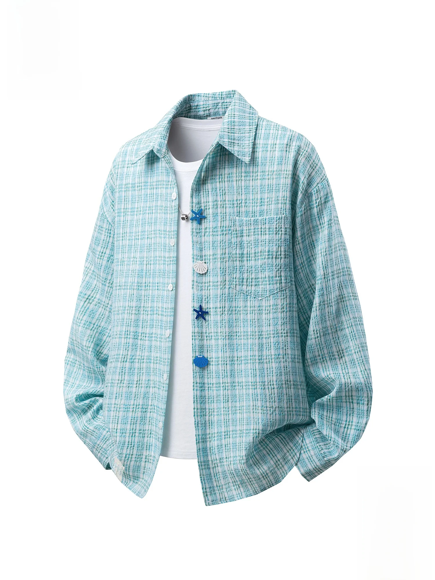 PaulFrank American Sle Long Sve irt Men's Casual Collar Loose Fit Spring New Faion Monkey Mouth Star Button down
PaulFrank American Sle Long Sve irt Men's Casual Collar Loose Fit Spring New Faion Monkey Mouth Star Button down