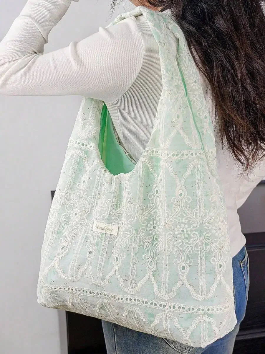 Lace Floral Casual Tote Bag Large Capacity Shoulder Bag For Women
Lace Floral Casual Tote Bag Large Capacity Shoulder Bag For Women
