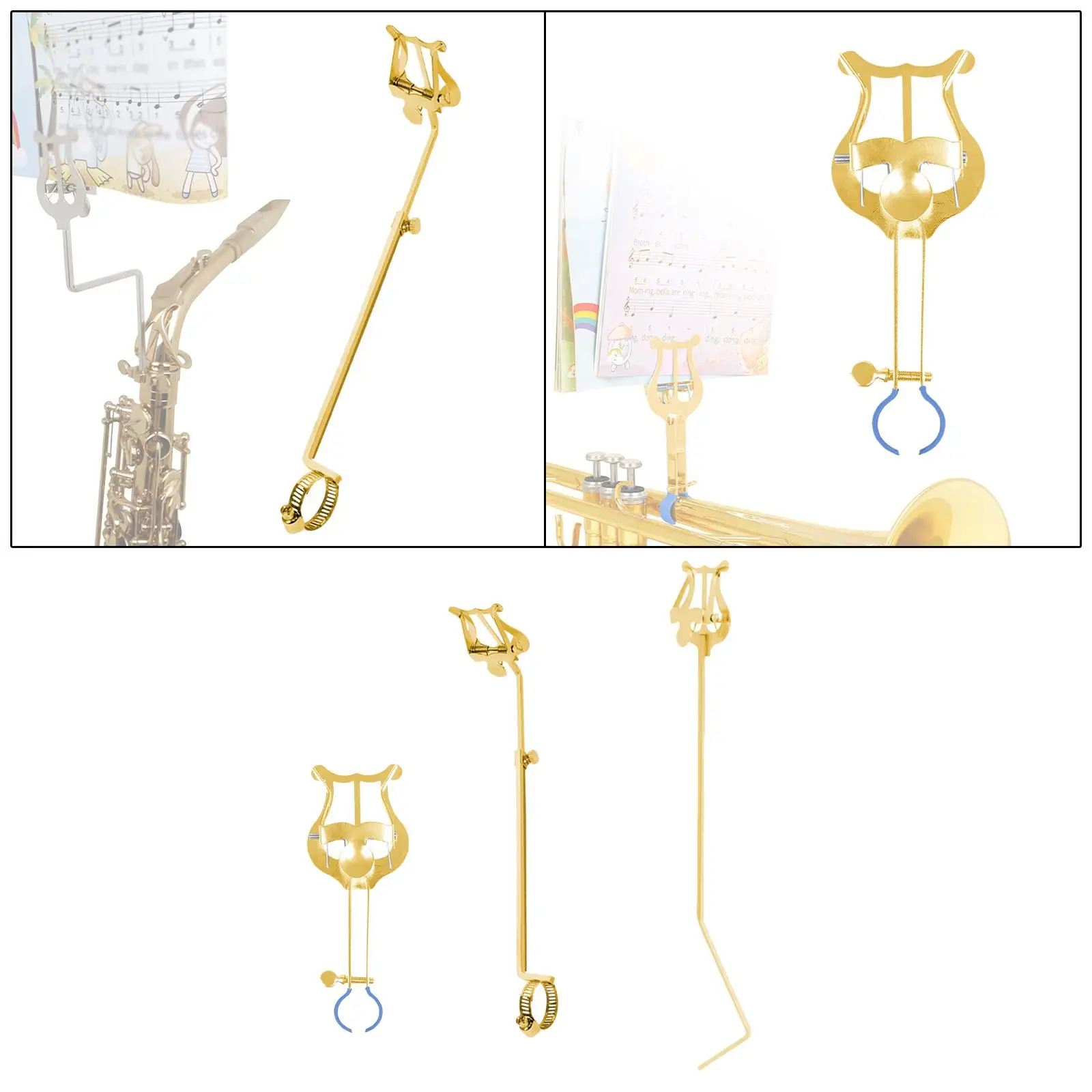 Clarinet Lyre Holder Multipurpose Iron Musical Instruments Accessories Clarinet Lyre Sheet Music Holder for Practicing Beginner
Clarinet Lyre Holder Multipurpose Iron Musical Instruments Accessories Clarinet Lyre Sheet Music Holder for Practicing Beginner
