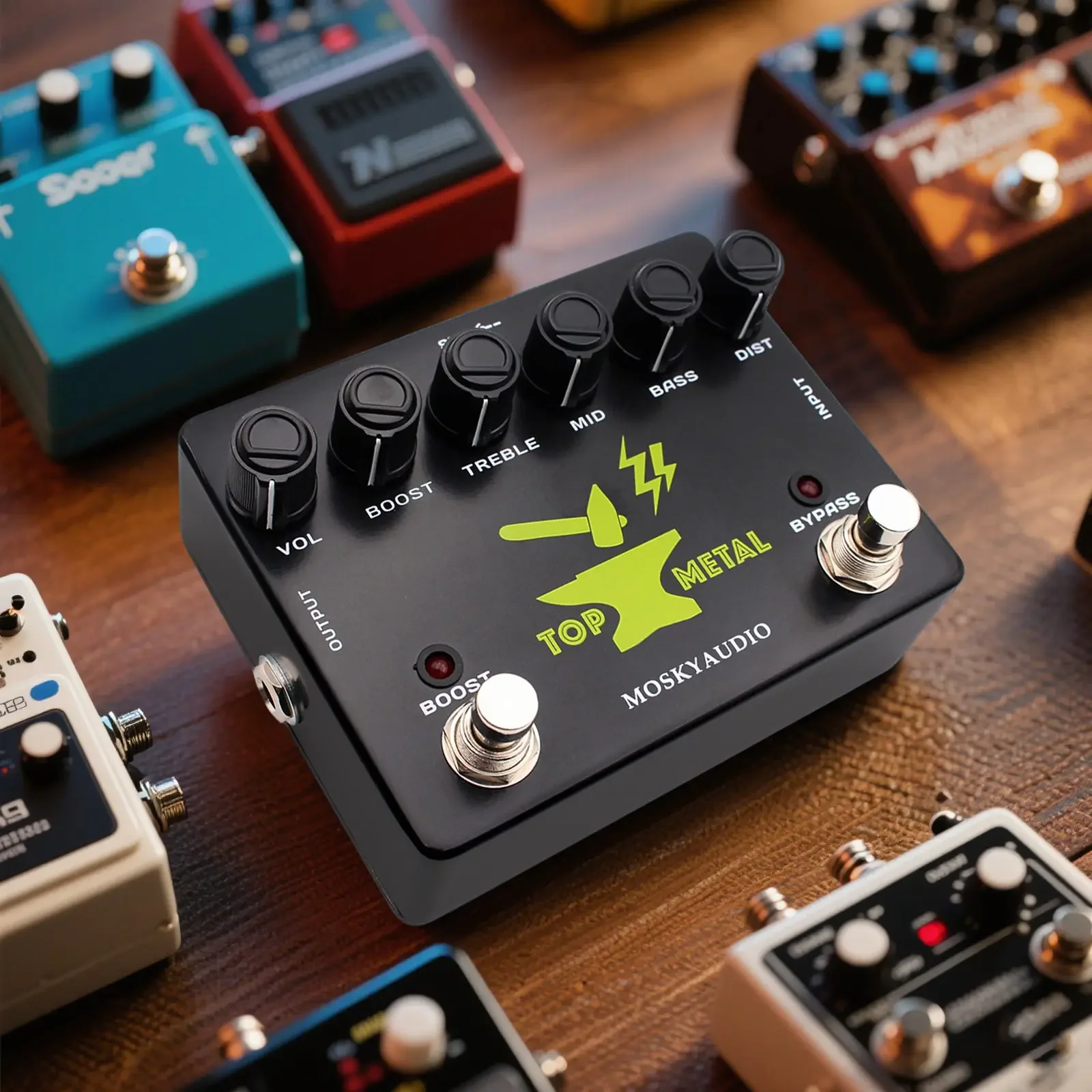 Mosky Guitar Pedal Dual-Core Tone Forge Technology-Analog Distortion + Digital Clarity In Compact True Bypass Design
Mosky Guitar Pedal Dual-Core Tone Forge Technology-Analog Distortion + Digital Clarity In Compact True Bypass Design