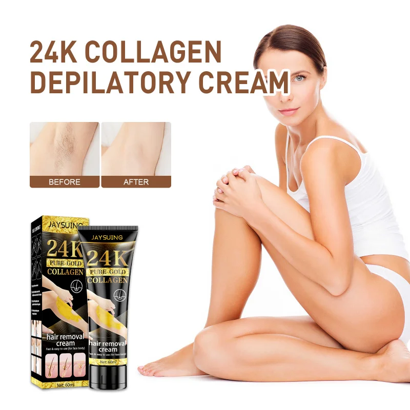 24K Gold Collagen Hair Removal Cream - Gentle Depilatory For Body Underarms Legs, Moisturizing Formula For Smooth Skin Care
24K Gold Collagen Hair Removal Cream - Gentle Depilatory For Body Underarms Legs, Moisturizing Formula For Smooth Skin Care