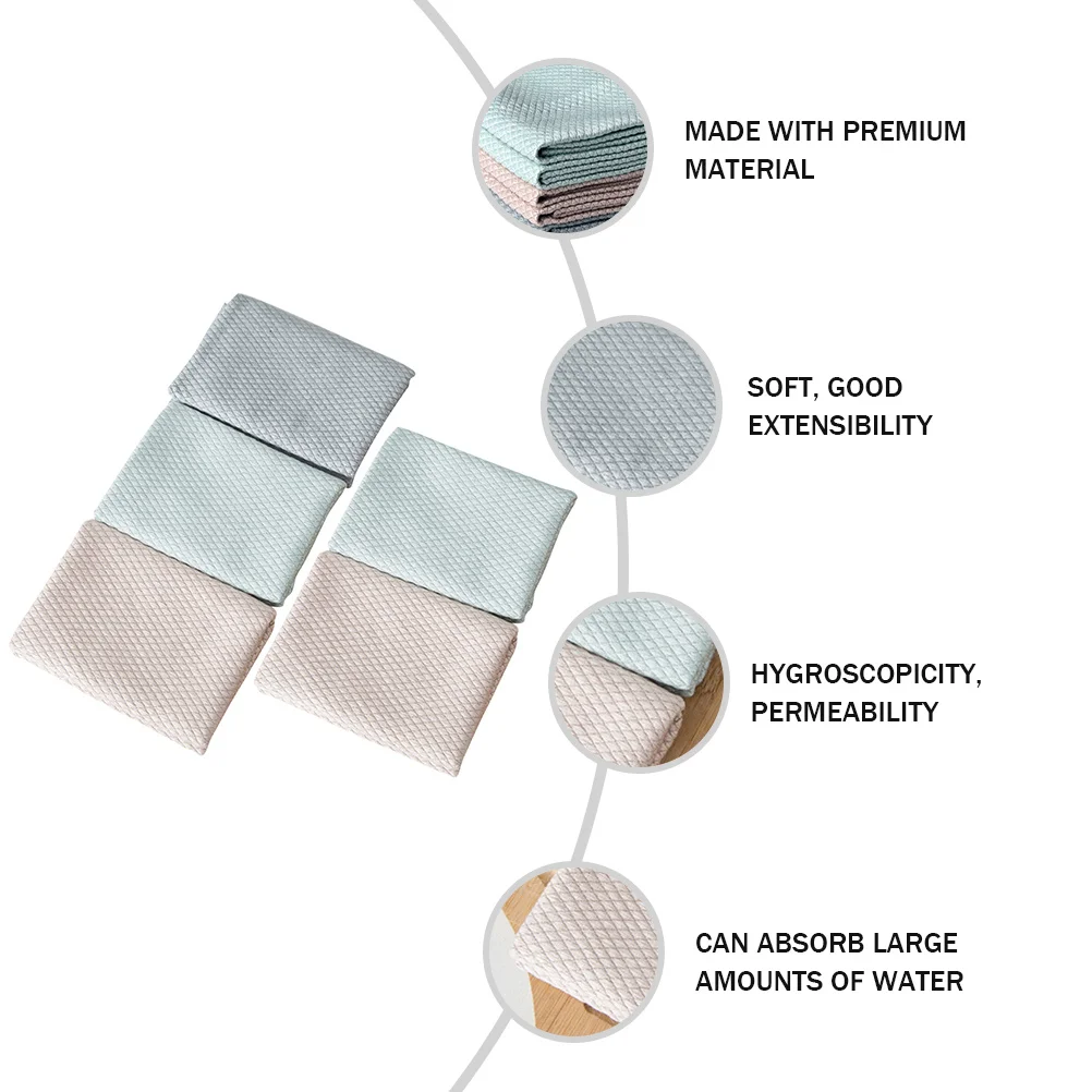5Pcs Premium Fish Scale Texture Cleaning Cloth for Home Car Glass Window Kitchen Surface Fast Drying Reusable Wash Cloth
5Pcs Premium Fish Scale Texture Cleaning Cloth for Home Car Glass Window Kitchen Surface Fast Drying Reusable Wash Cloth