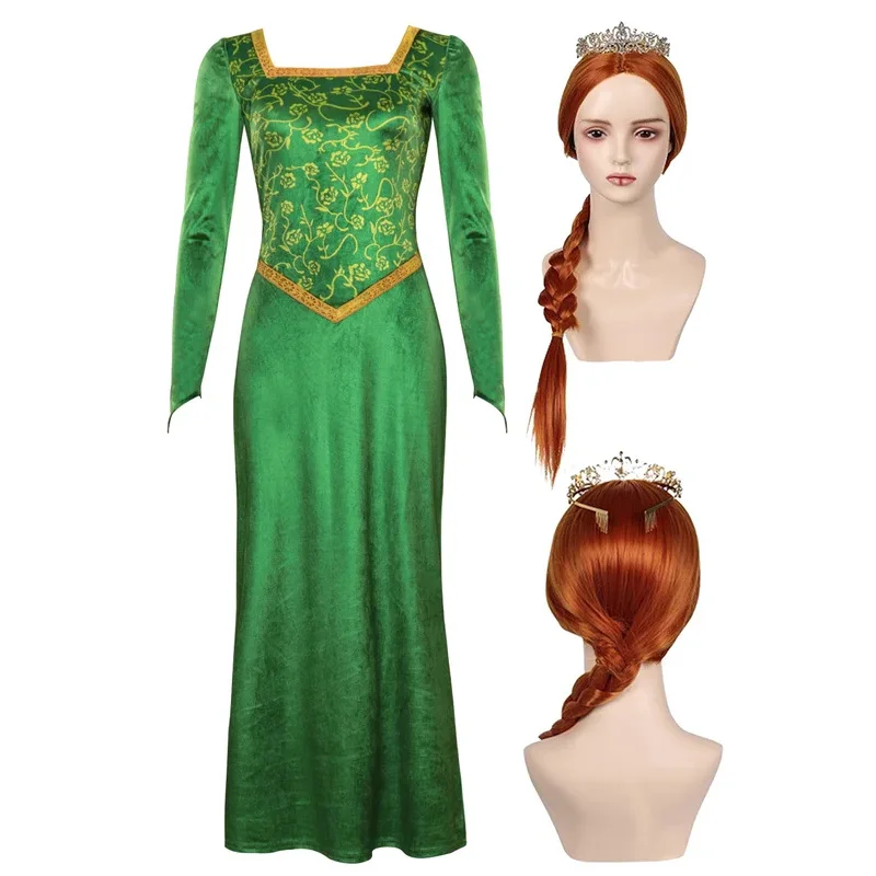 Princess Fiona Cosplay Costume Dress Outfit Women Cartoon Green Square Collar Long Dress For Ladies Halloween Role Play
Princess Fiona Cosplay Costume Dress Outfit Women Cartoon Green Square Collar Long Dress For Ladies Halloween Role Play