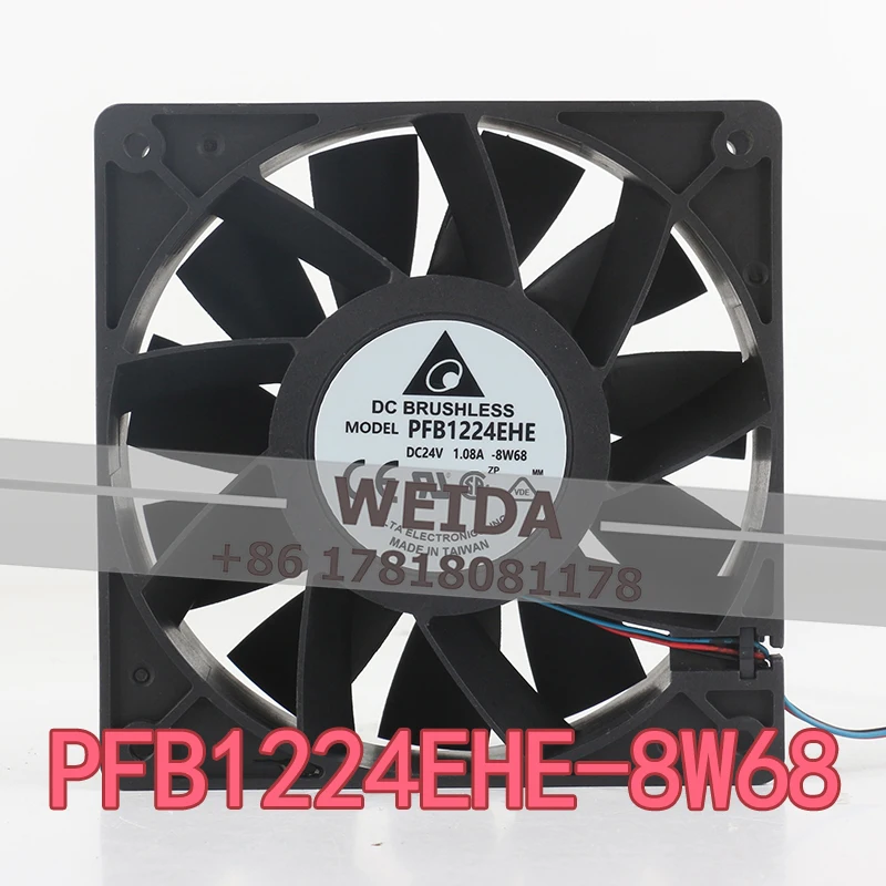 Delta PFB1224EHE-8W68 12038 120x120x38MM Cooling Fan DC 24V 1.08A AC EC 12CM High air Volume Violent 2-wire ABB Inverter
Delta PFB1224EHE-8W68 12038 120x120x38MM Cooling Fan DC 24V 1.08A AC EC 12CM High air Volume Violent 2-wire ABB Inverter