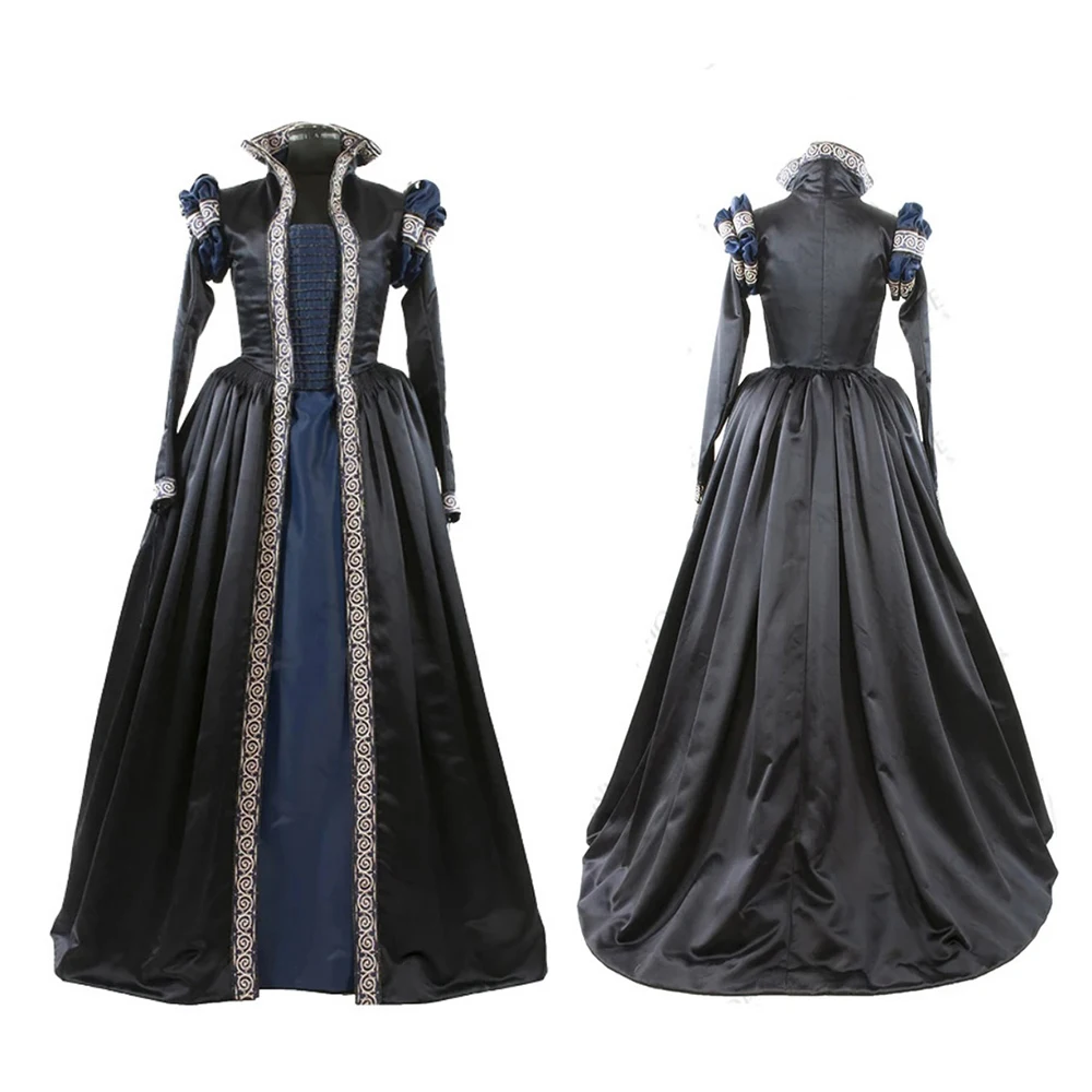 Tudor Queen Costume 16th Century Royal Court Princess Black Dress Renaissance Colonial Civil War Ball Gown
Tudor Queen Costume 16th Century Royal Court Princess Black Dress Renaissance Colonial Civil War Ball Gown