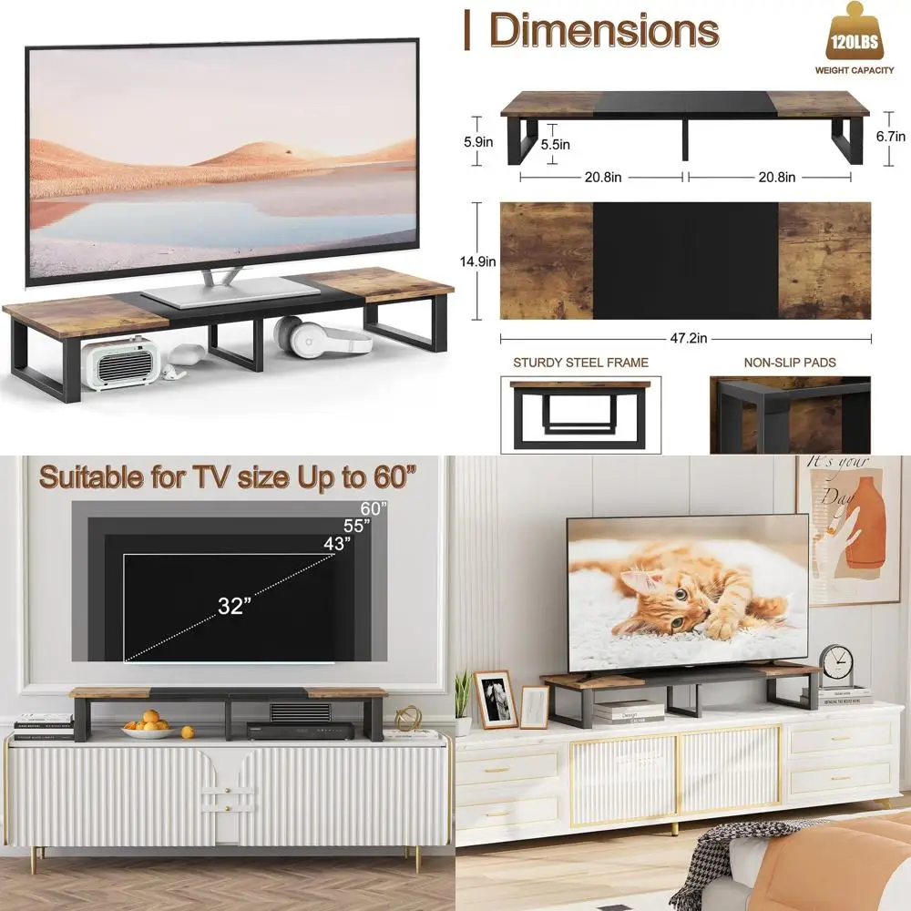 Brown Adjustable TV Stand for 32-60 Inch TVs, Suitable for Living Room, Study or Office
Brown Adjustable TV Stand for 32-60 Inch TVs, Suitable for Living Room, Study or Office