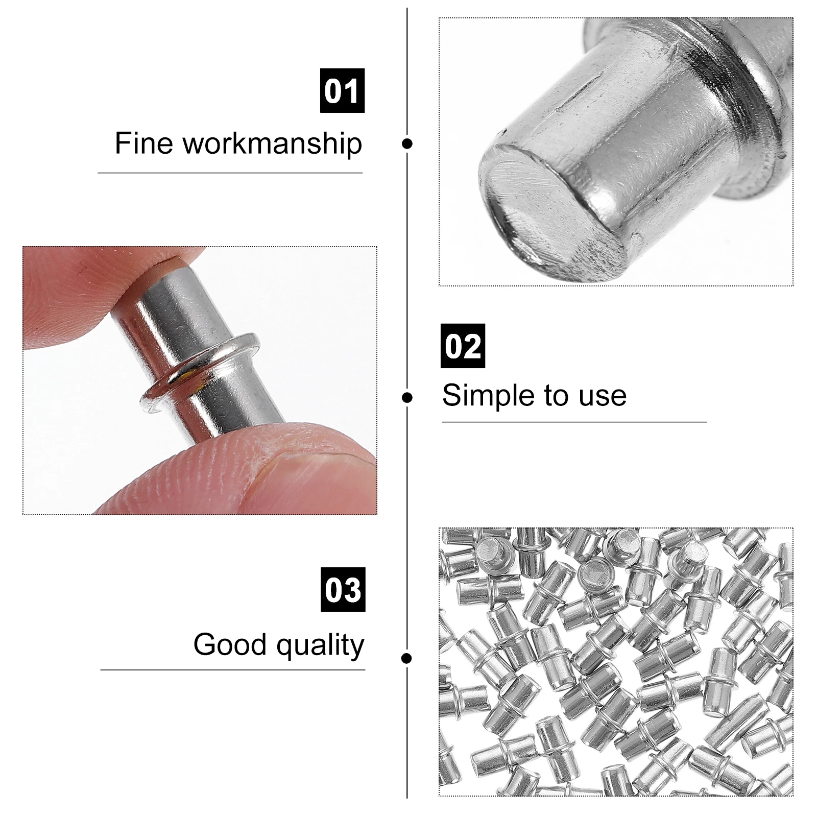 100pcs Shelf Support Pins Fixing Pegs Strong Durable Movable Perforated Bracket Closet Partition Corner Brackets Furniture
100pcs Shelf Support Pins Fixing Pegs Strong Durable Movable Perforated Bracket Closet Partition Corner Brackets Furniture