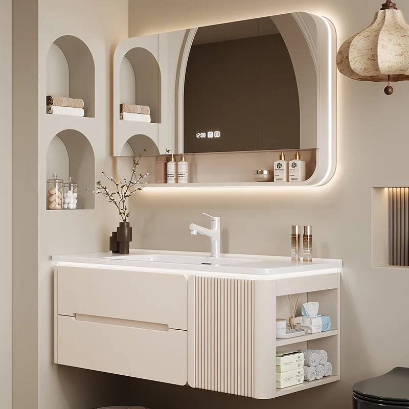 Шкафы для ванной комнаты во французском кремовом стиле, лаковые умные закругленные шкафы для ванной комнаты, керамическая мебель для дома в частичном кошкой ZY50YSG
Шкафы для ванной комнаты во французском кремовом стиле, лаковые умные закругленные шкафы для ванной комнаты, керамическая мебель для дома в частичном кошкой ZY50YSG