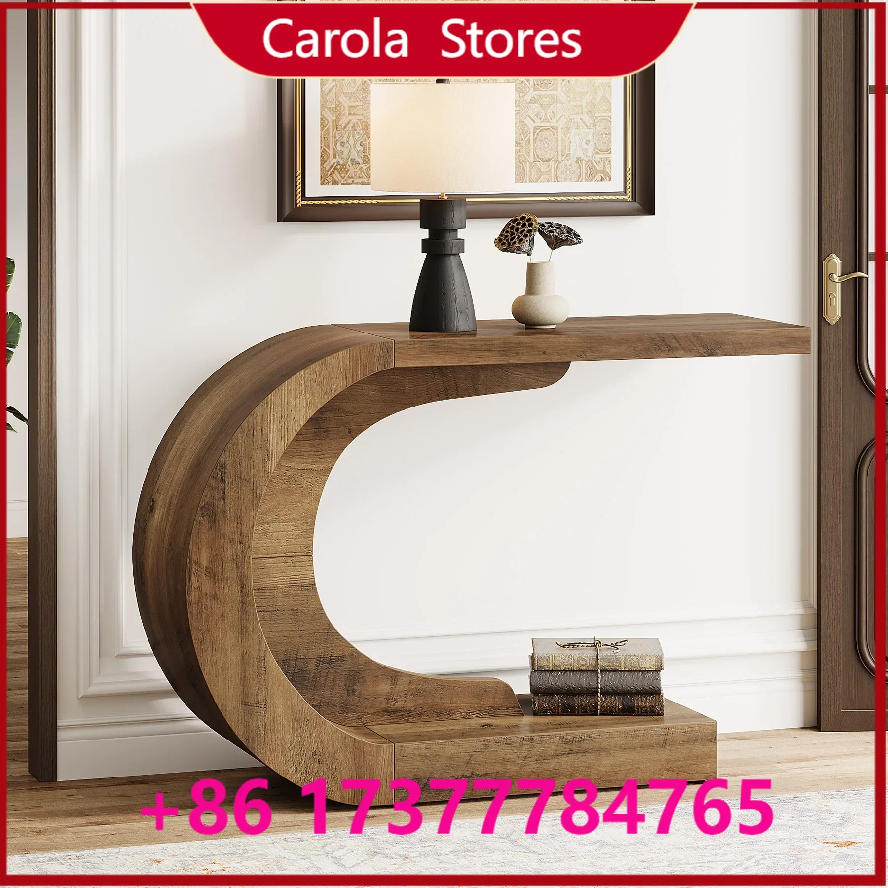 43.3 Inch Mid Century Modern C Shaped Console , Solid Wood Heavy Entryway Accent Sofa Side
43.3 Inch Mid Century Modern C Shaped Console , Solid Wood Heavy Entryway Accent Sofa Side