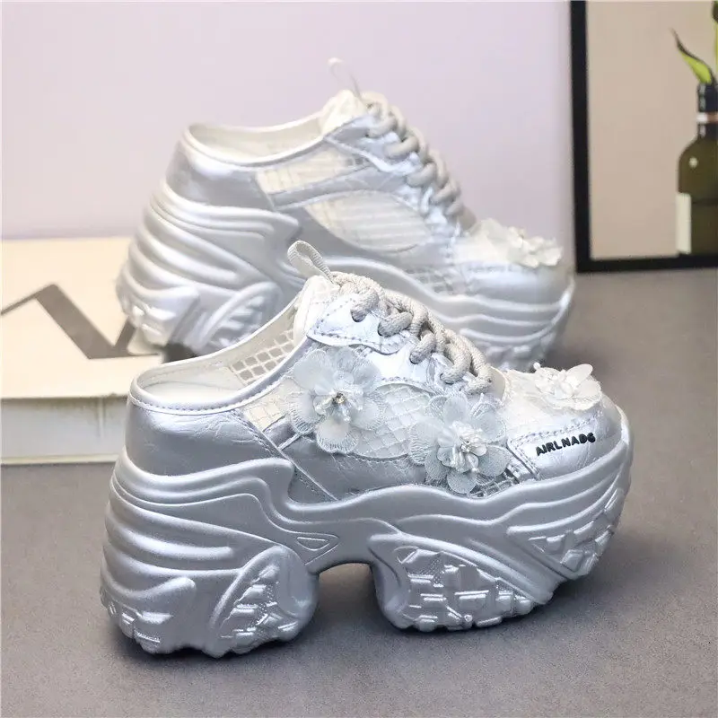 Women's Platform Sneakers Hidden Wedge Ins Style 12cm Height Increase Comfortable White Sneakers for Short Girls Summer Sandals
Women's Platform Sneakers Hidden Wedge Ins Style 12cm Height Increase Comfortable White Sneakers for Short Girls Summer Sandals
