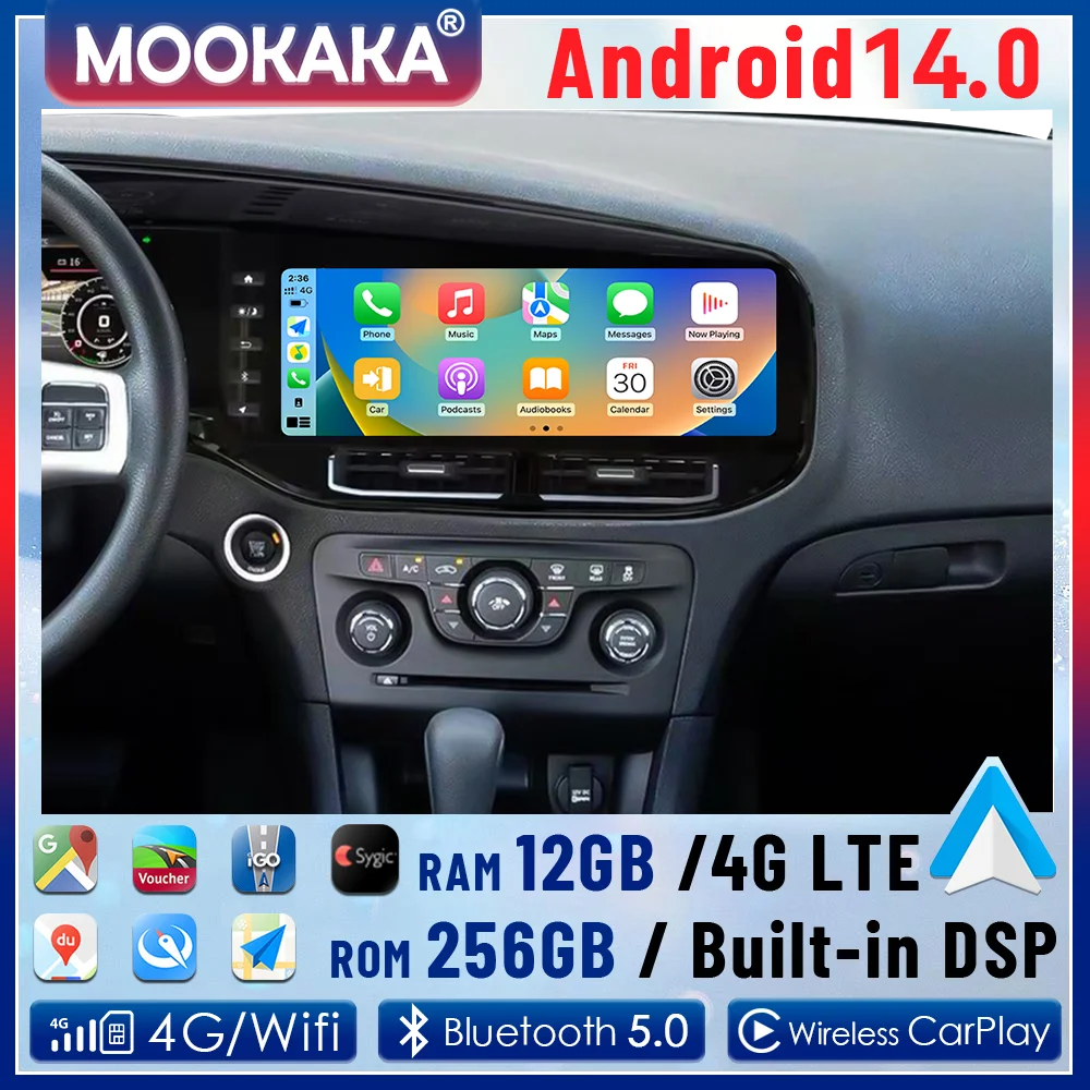 12.3" Android Auto Carplay Stereo Multimedia Player Screen For Dodge Charger 2011-2019 Car Radio GPS Navigation Head Unit DSP
12.3" Android Auto Carplay Stereo Multimedia Player Screen For Dodge Charger 2011-2019 Car Radio GPS Navigation Head Unit DSP