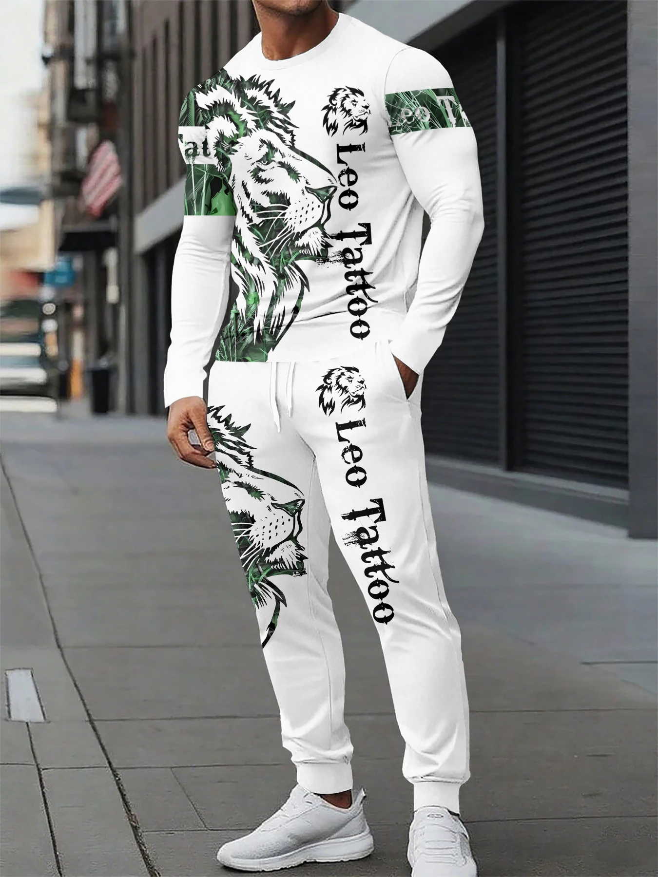 Tiger Print Pants Set Men's Long Sve irt And Long Pants Autumn Casual Sportswear Polyester Blend
Tiger Print Pants Set Men's Long Sve irt And Long Pants Autumn Casual Sportswear Polyester Blend