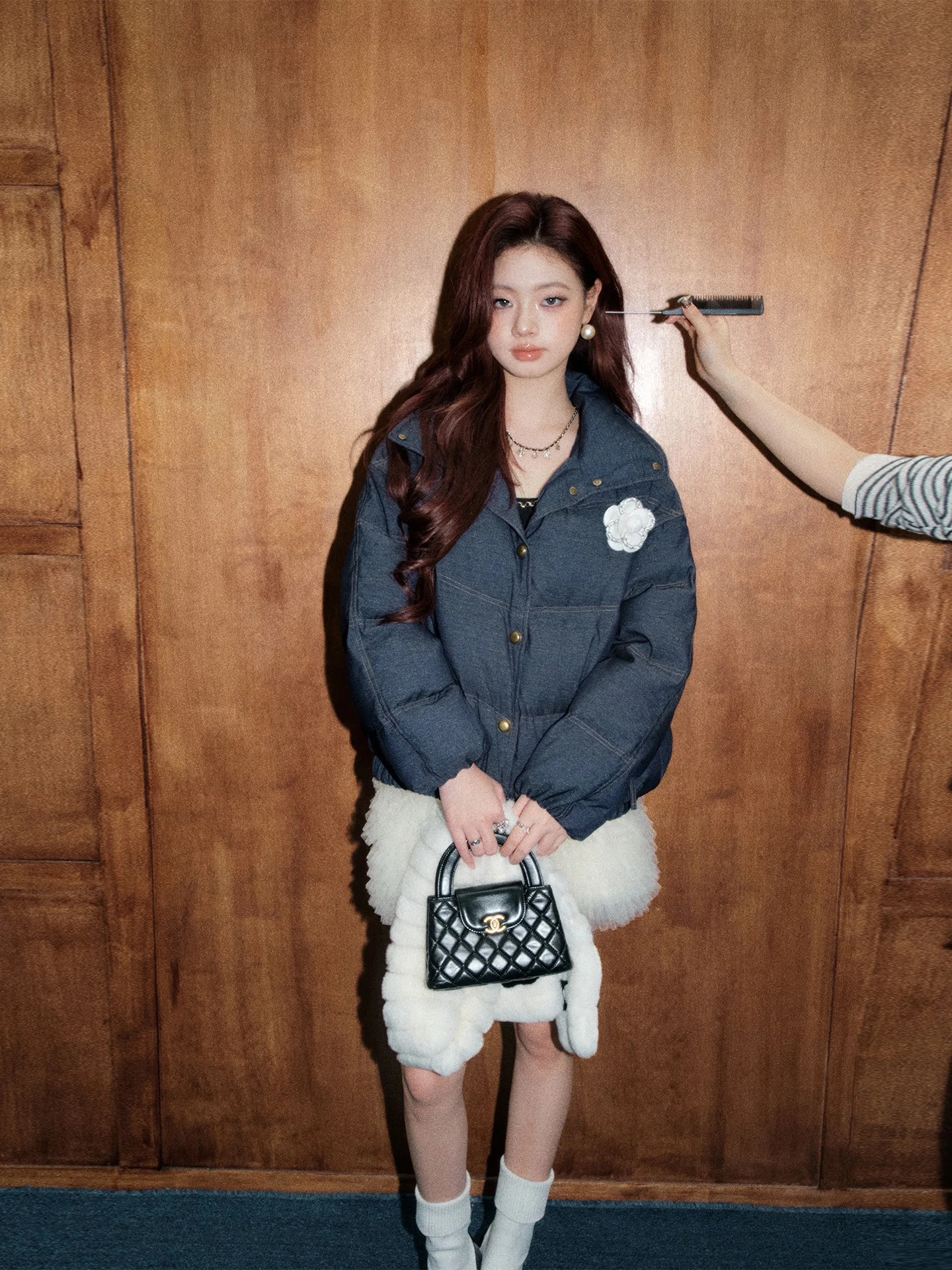 OLIVIA DUO Casual Sle ort Puffer Jaet Loose Fit Bread Sle Denim Blue Winter New Arrival Women's Faion Coat
OLIVIA DUO Casual Sle ort Puffer Jaet Loose Fit Bread Sle Denim Blue Winter New Arrival Women's Faion Coat