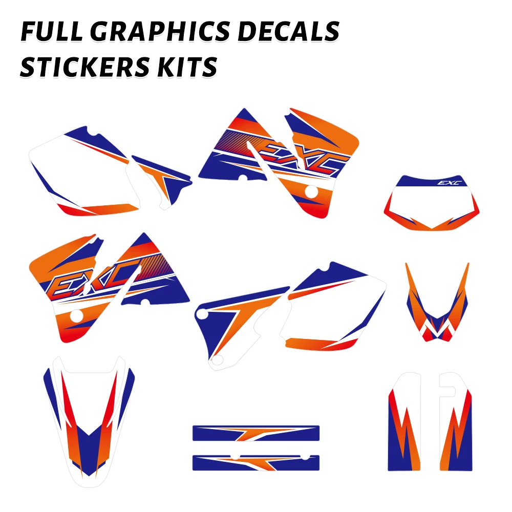 Утолщенные мотоциклетные графические фоновые наклейки, комплект наклеек, подходит для EXC 250 300 350 400 520 EXC-F MXC 200 300 2001 2002
Утолщенные мотоциклетные графические фоновые наклейки, комплект наклеек, подходит для EXC 250 300 350 400 520 EXC-F MXC 200 300 2001 2002