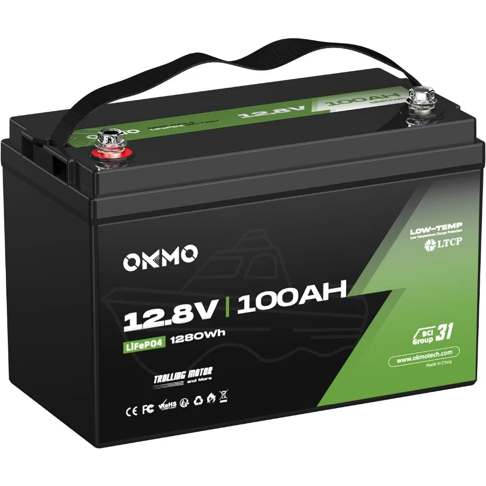 12V 100Ah TM LiFePO4 Battery, Lithium Battery 150A BMS, 10 Years Lifetime 15000+ Deep Cycles,for Marine, RV, Trolling Motor
12V 100Ah TM LiFePO4 Battery, Lithium Battery 150A BMS, 10 Years Lifetime 15000+ Deep Cycles,for Marine, RV, Trolling Motor