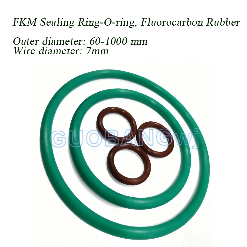 Green FKM O Ring CS7mm OD60mm-1000mm Fluorine Rubber Sealing Gasket Insulation for High Temperature Resistance Oil
Green FKM O Ring CS7mm OD60mm-1000mm Fluorine Rubber Sealing Gasket Insulation for High Temperature Resistance Oil
