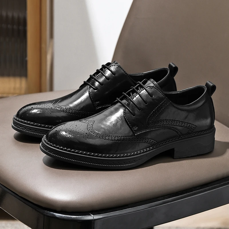 Men oxfords Shoes lace up Business Leather Shoes outdoor Fashion Casual Shoes Men Black wedding party Comfortable Men'shoes
Men oxfords Shoes lace up Business Leather Shoes outdoor Fashion Casual Shoes Men Black wedding party Comfortable Men'shoes