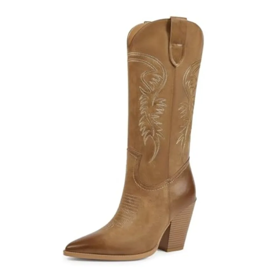 ISNOM Cowboy Boots Cowgir Boots for Women, Pointed Toe Chunky Heel Western Boots
ISNOM Cowboy Boots Cowgir Boots for Women, Pointed Toe Chunky Heel Western Boots