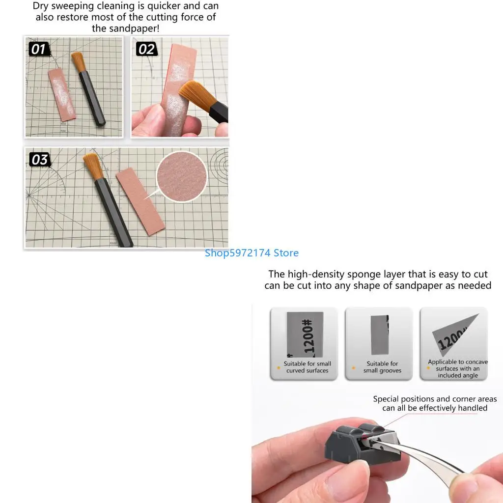 Y3NB Efficiency Sandpaper Sponge Sanding Sticks for Detailed Model Crafting Tool
Y3NB Efficiency Sandpaper Sponge Sanding Sticks for Detailed Model Crafting Tool