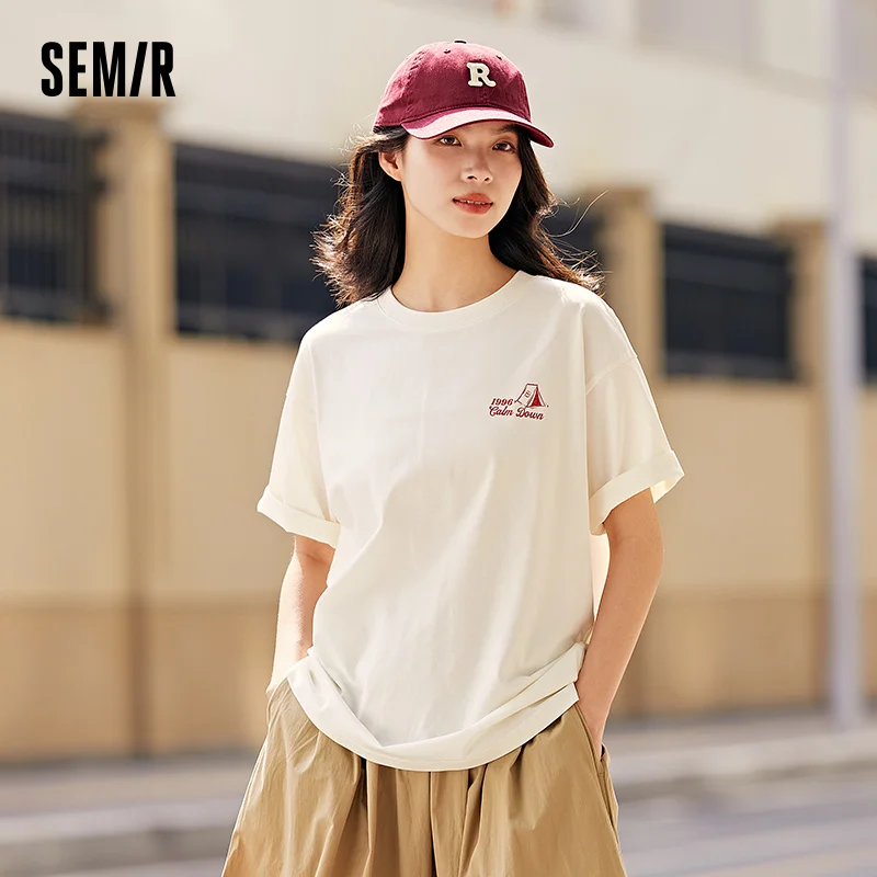 Semir Short Sleeve T-Shirt Women Mid-long Style Printed Vintage 2024 New Summer Version Loose Top Niche
Semir Short Sleeve T-Shirt Women Mid-long Style Printed Vintage 2024 New Summer Version Loose Top Niche