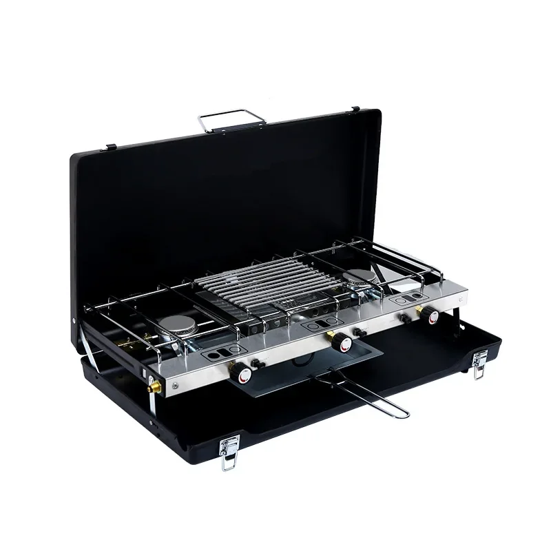 Best-selling Portable Butane Stove Foldable Black with a Grill Pan Suitable for Outdoor Camping BBQ
Best-selling Portable Butane Stove Foldable Black with a Grill Pan Suitable for Outdoor Camping BBQ