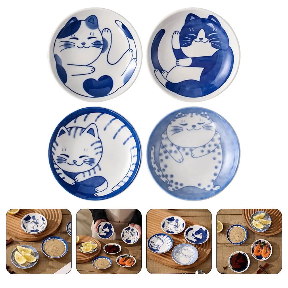 4 Pcs Cat Soy Sauce Dish Dipping Dishes Small Ceramic Appetizer Plates Design Bowls Saucer Japanese
4 Pcs Cat Soy Sauce Dish Dipping Dishes Small Ceramic Appetizer Plates Design Bowls Saucer Japanese