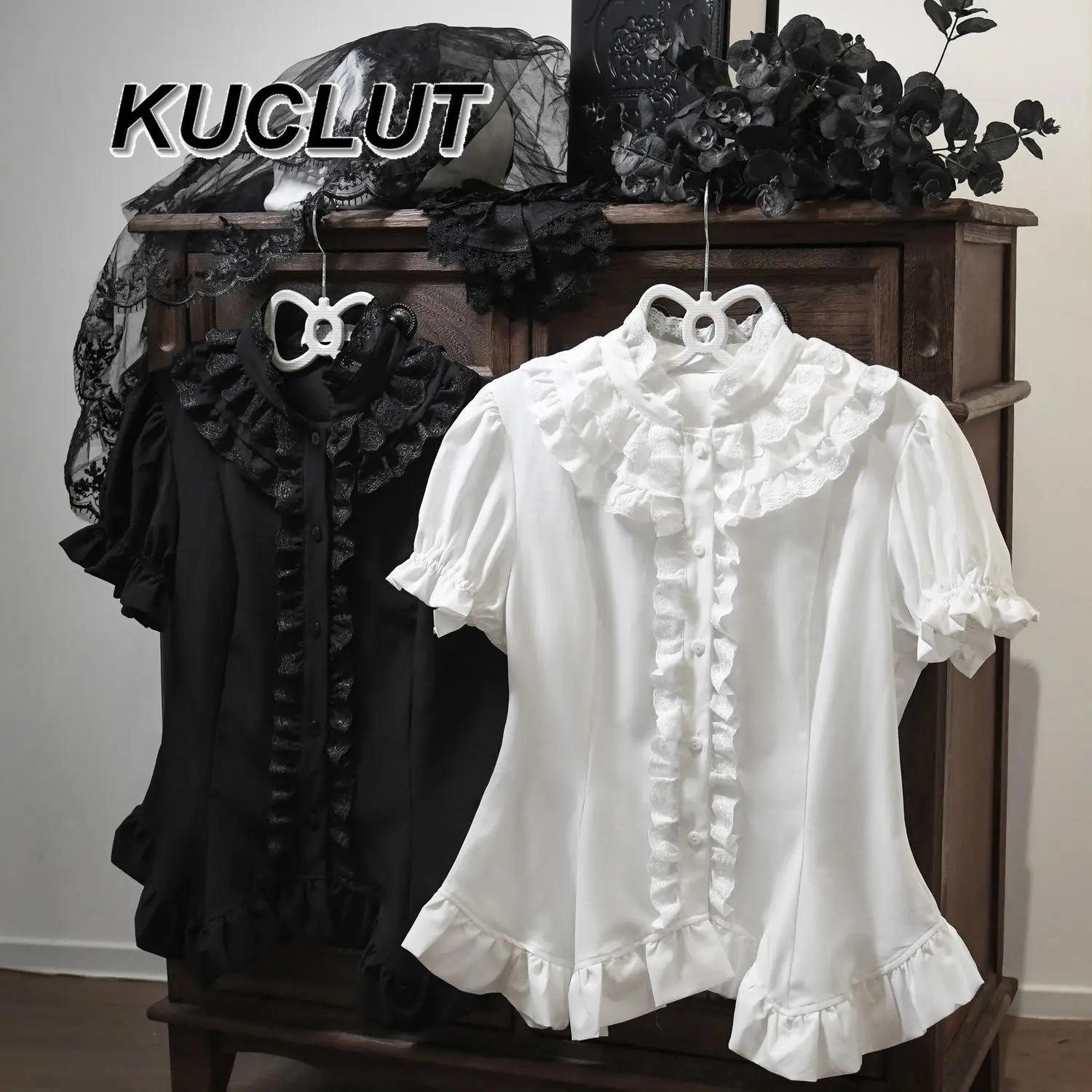 Women's Tops Summer Autumn Slim Skinny Gothic Lolita Style White Black Casual Shirt Solid Color Ji Sleeve Shirt for Lady
Women's Tops Summer Autumn Slim Skinny Gothic Lolita Style White Black Casual Shirt Solid Color Ji Sleeve Shirt for Lady
