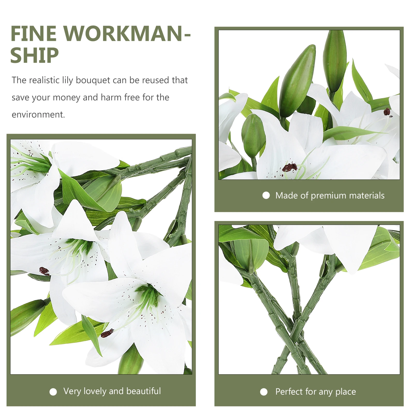 4 Pcs Artificial Lily Flower Bohemian Realistic Fake Bouquet Pvc Touch Flowers Baby White
4 Pcs Artificial Lily Flower Bohemian Realistic Fake Bouquet Pvc Touch Flowers Baby White
