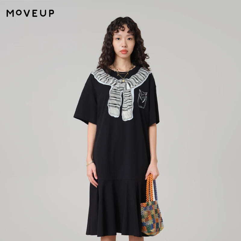 MOVEUP Short Sleeved Loose Dress 2026 Summer Round Neck Fun Scarf Printed Pocket Fishtail Hem Casual Knitted Dress 3ELX11334
MOVEUP Short Sleeved Loose Dress 2026 Summer Round Neck Fun Scarf Printed Pocket Fishtail Hem Casual Knitted Dress 3ELX11334