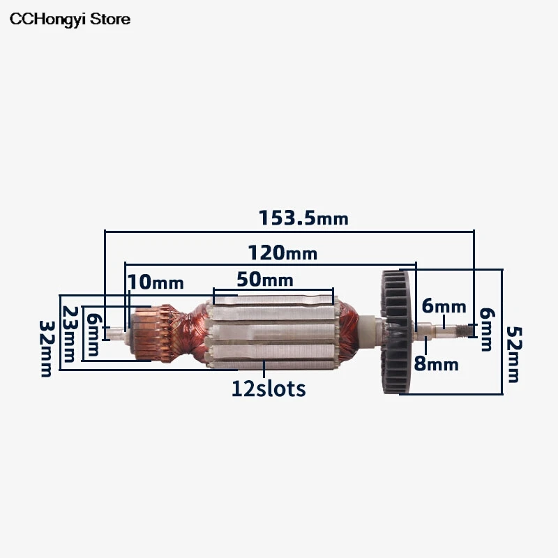 Armature Rotor Anchor Stator Coil for Hitachi G10SS2 G13SS2 G13SS 100 Angle Grinder Grinder Motor Replacement Parts
Armature Rotor Anchor Stator Coil for Hitachi G10SS2 G13SS2 G13SS 100 Angle Grinder Grinder Motor Replacement Parts