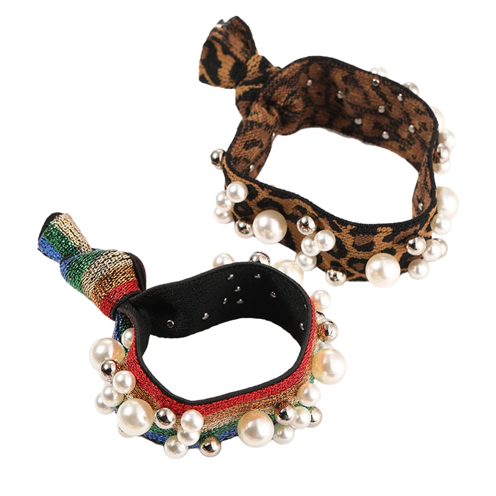 2Pcs Leopard Print Rainbow Hair Circle Pearl Hairband Beading Ties Women Stylish Elastic Hair Rope Accessories
2Pcs Leopard Print Rainbow Hair Circle Pearl Hairband Beading Ties Women Stylish Elastic Hair Rope Accessories