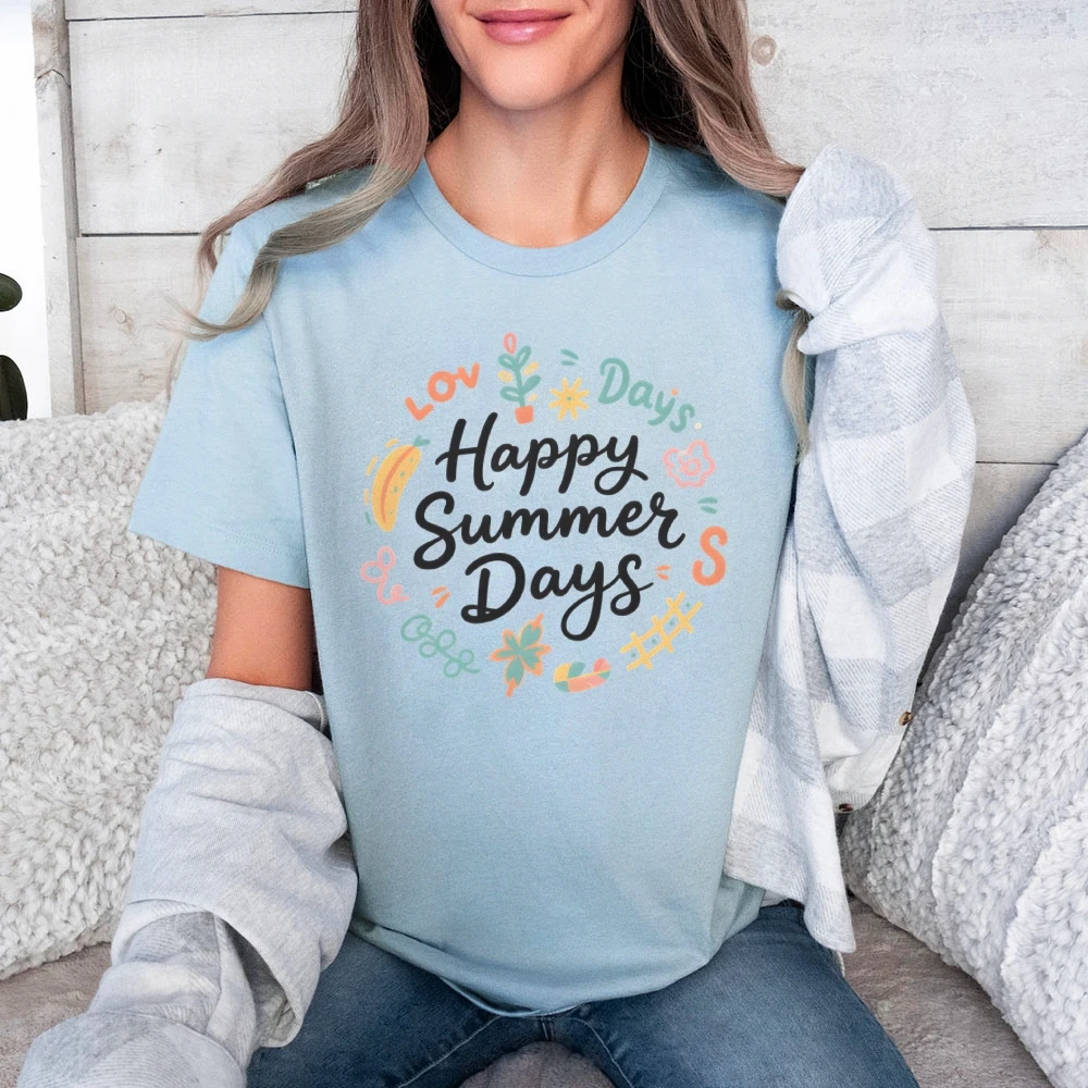 Y2K Women‘s Clothes Cotton Casual T-Shirt Crew Neck Graphic Tees Street Wear Colorful Cute Letter Print Happy Summer Day
Y2K Women‘s Clothes Cotton Casual T-Shirt Crew Neck Graphic Tees Street Wear Colorful Cute Letter Print Happy Summer Day