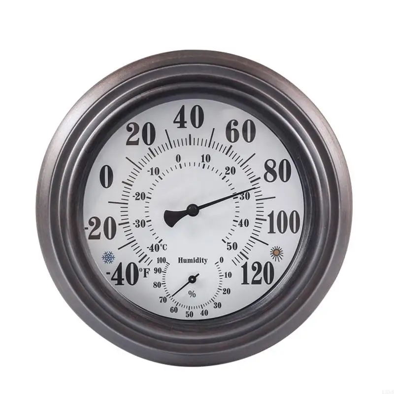 L9NB Indoor Outdoor Thermometer Wireless Premium Steel Wall Thermometer Hygrometer for Patio Wall or Decorative Props
L9NB Indoor Outdoor Thermometer Wireless Premium Steel Wall Thermometer Hygrometer for Patio Wall or Decorative Props